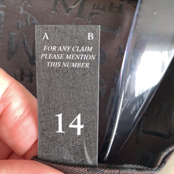 LAMARTHE Paris Black Portofino Tracolla leather Tote Bag Purse lucite handle - Picture 9 of 16